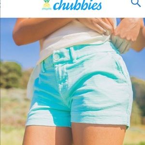 Chubbies Mint Green Cotton Shorts